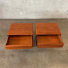 Pair of Danish Modern Teakwood Nightstands by Westnofa
