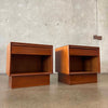 Pair of Danish Modern Teakwood Nightstands by Westnofa