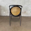 Mid Century Steel & Cane Thonet Style Arm Chair