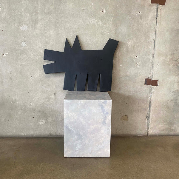 Vintage Keith Haring Inspired Dog Wall Art Signed