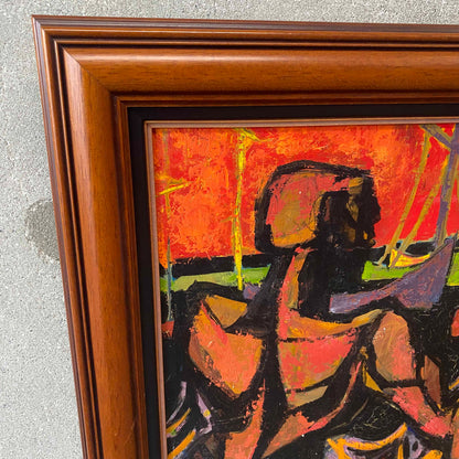 Mid Century Oil Painting By Gaer 1960's