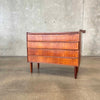 Danish Mid Century Modern Four Drawer Lowboy Dresser