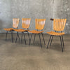 Mid Century Wood Slat Dining Chairs by Arthur Umanoff