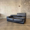 Leather Sofa w/ Adjustable Headrest by Roche Bobois