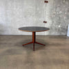 Mid Century Modern Round Walnut Dining Table