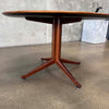Mid Century Modern Round Walnut Dining Table