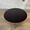 Mid Century Modern Round Walnut Dining Table