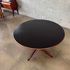 Mid Century Modern Round Walnut Dining Table