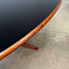 Mid Century Modern Round Walnut Dining Table