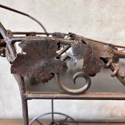 Vintage Woodard Wrought Iron Vine & Grapes Garden/Patio/Bar/Tea Cart