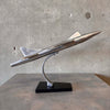 Mid Century Modern Aluminum Jet Sculpture on Wood Base