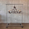Vintage Wrought Iron Hanging Six Light Fixture