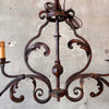 Vintage Wrought Iron Hanging Six Light Fixture