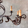 Vintage Wrought Iron Hanging Six Light Fixture