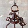Vintage Wrought Iron Hanging Six Light Fixture