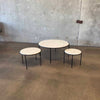 Set of Three Iron + Marble Nesting Coffee Tables by Pottery Barn