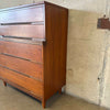 Mid Century Modern L.A. Period Furniture Five Drawer Tall Dresser