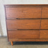 Mid Century Modern L.A. Period Furniture Nine Drawer Low Dresser w/ Mirror