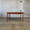 Danish Teak Dining Table w/ Two Leaves C. 1965