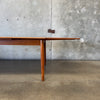 Danish Teak Dining Table w/ Two Leaves C. 1965