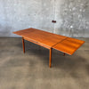 Danish Teak Dining Table w/ Two Leaves C. 1965