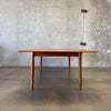 Danish Teak Dining Table w/ Two Leaves C. 1965