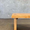 Vintage Solid Oak Side Table #1