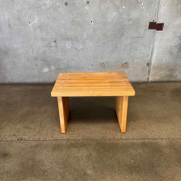 Vintage Solid Oak Side Table #2