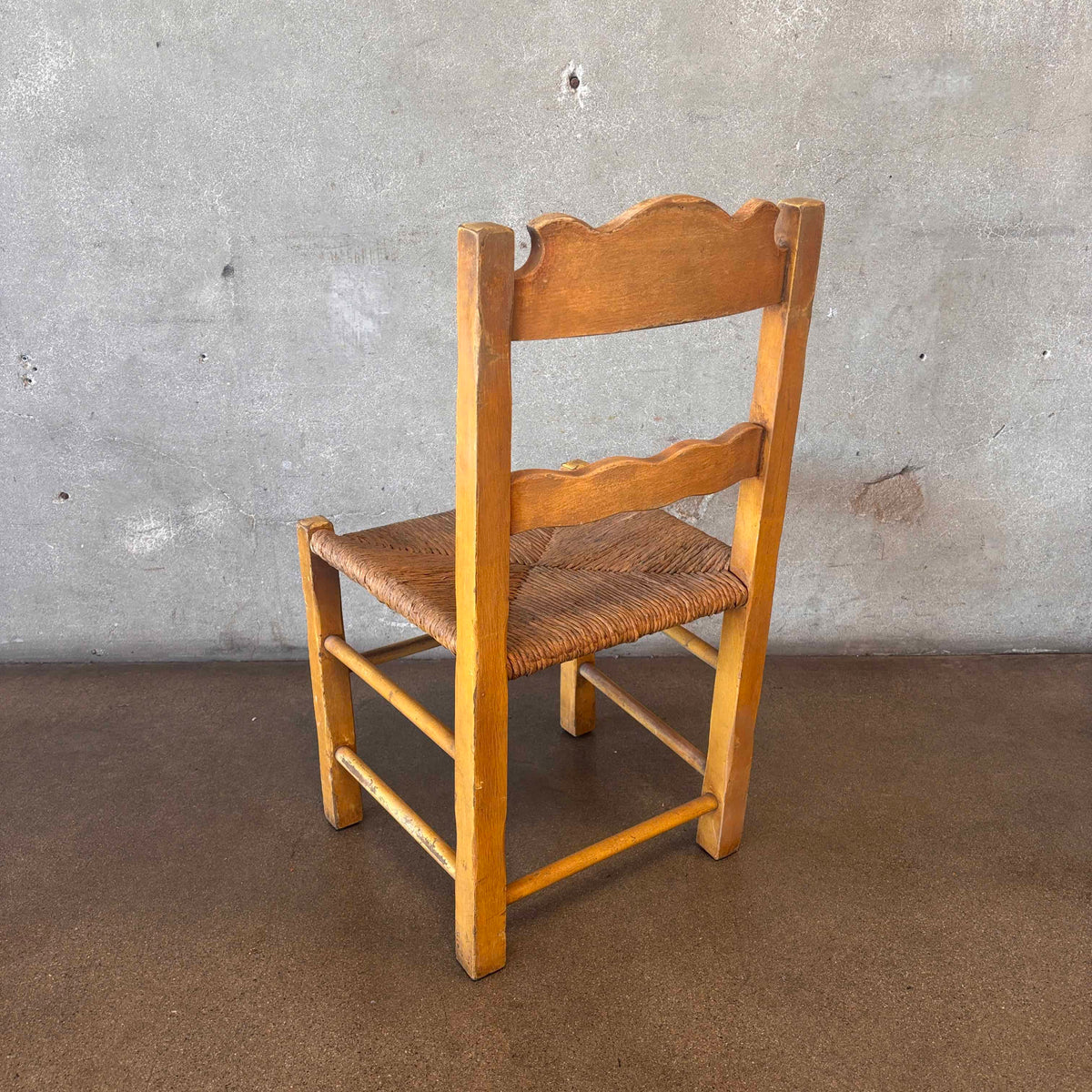 Monterey Furniture Floral Painted Rush Seat Chair