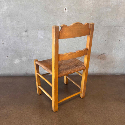 Monterey Furniture Floral Painted Rush Seat Chair