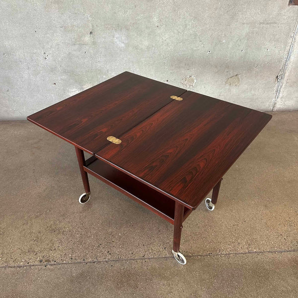 Rosewood Flip Top Bar Cart By Grete Jalk - Denmark 1960's
