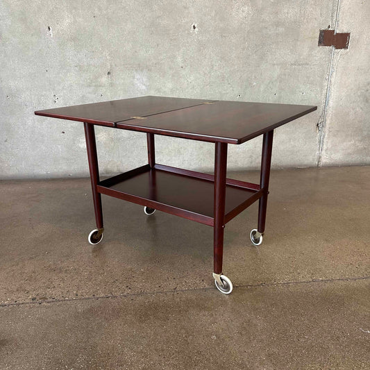 Rosewood Flip Top Bar Cart By Grete Jalk - Denmark 1960's