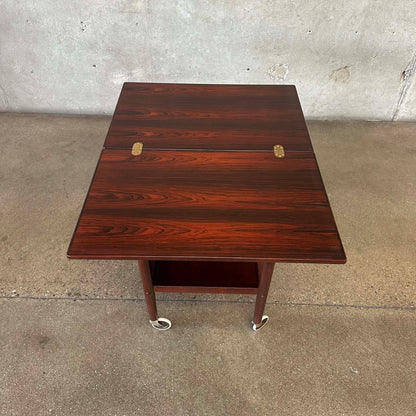 Rosewood Flip Top Bar Cart By Grete Jalk - Denmark 1960's