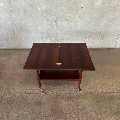 Rosewood Flip Top Bar Cart By Grete Jalk - Denmark 1960's