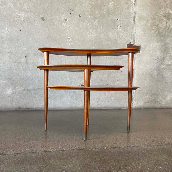 Mid Century Modern 3 Tier Side Table