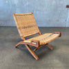 Hans Wegner Style Folding Jute Rope Chair