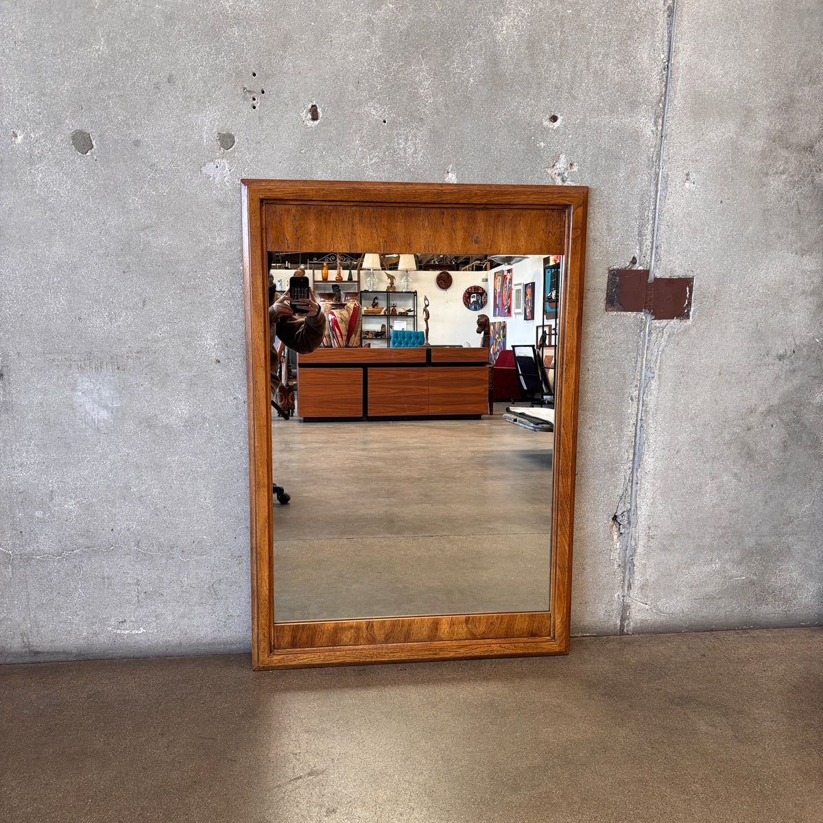 Vintage Drexel Wall Mirror Solid Wood Frame