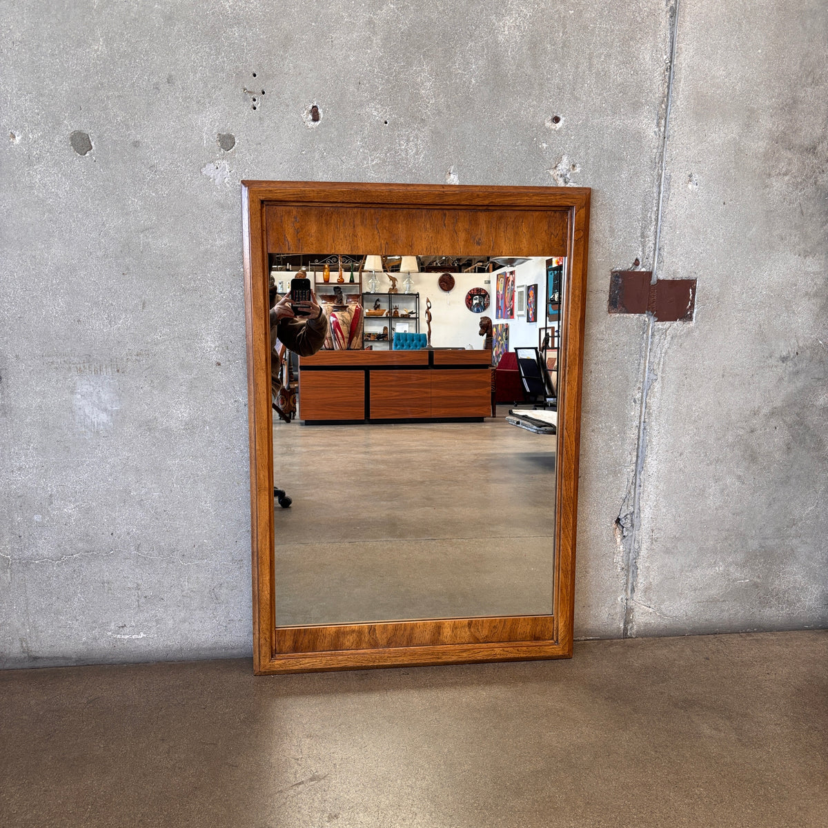 Vintage Drexel Wall Mirror Solid Wood Frame
