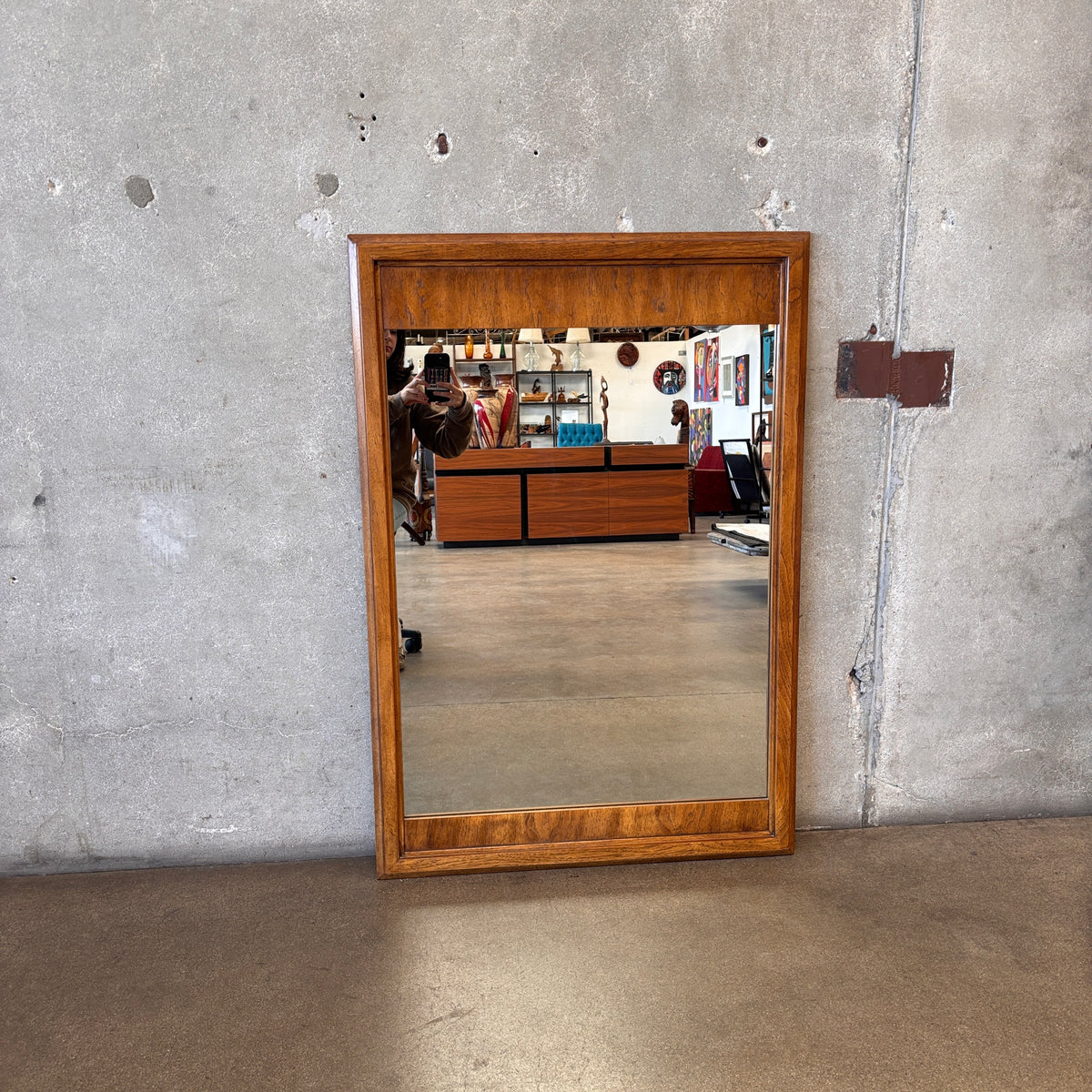 Vintage Drexel Wall Mirror Solid Wood Frame