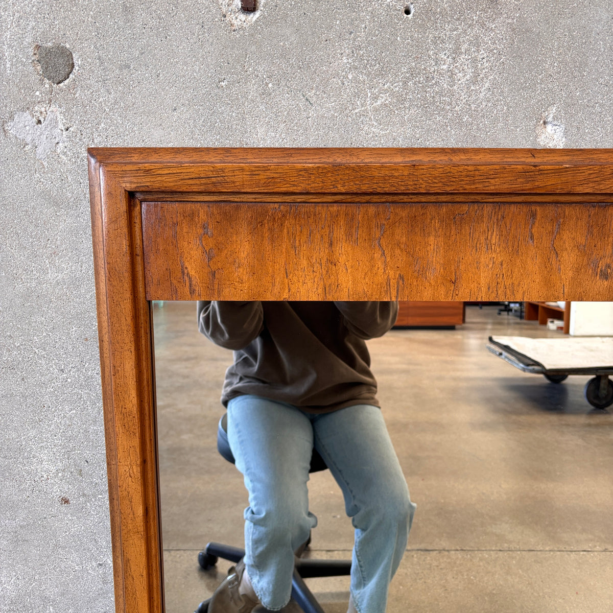 Vintage Drexel Wall Mirror Solid Wood Frame