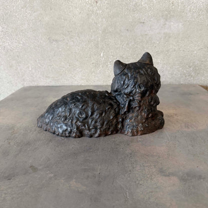 Antique Cast Iron Black Cat Door Stop