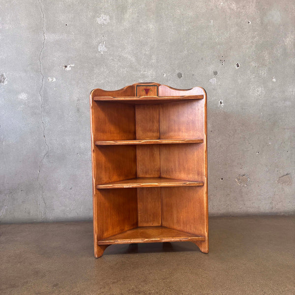 Monterey Style 1930's Corner Bookcase