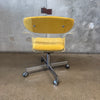 Lucite Late 60s Swivel Desk Chair w/ Yellow Padding