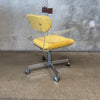 Lucite Late 60s Swivel Desk Chair w/ Yellow Padding