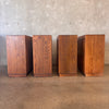 Set of Four Antique Swedish Oak Cabinets with Key