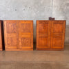 Set of Four Antique Swedish Oak Cabinets with Key