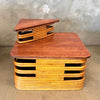 Paul Frankl Rattan Two-Tier Corner Table 1940s