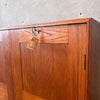 Set of Four Antique Swedish Oak Cabinets with Key