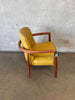 1960s Teak Danish Modern Yellow Accent Chair