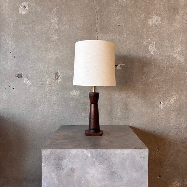 Vintage Hand Turned Wooden Lamp